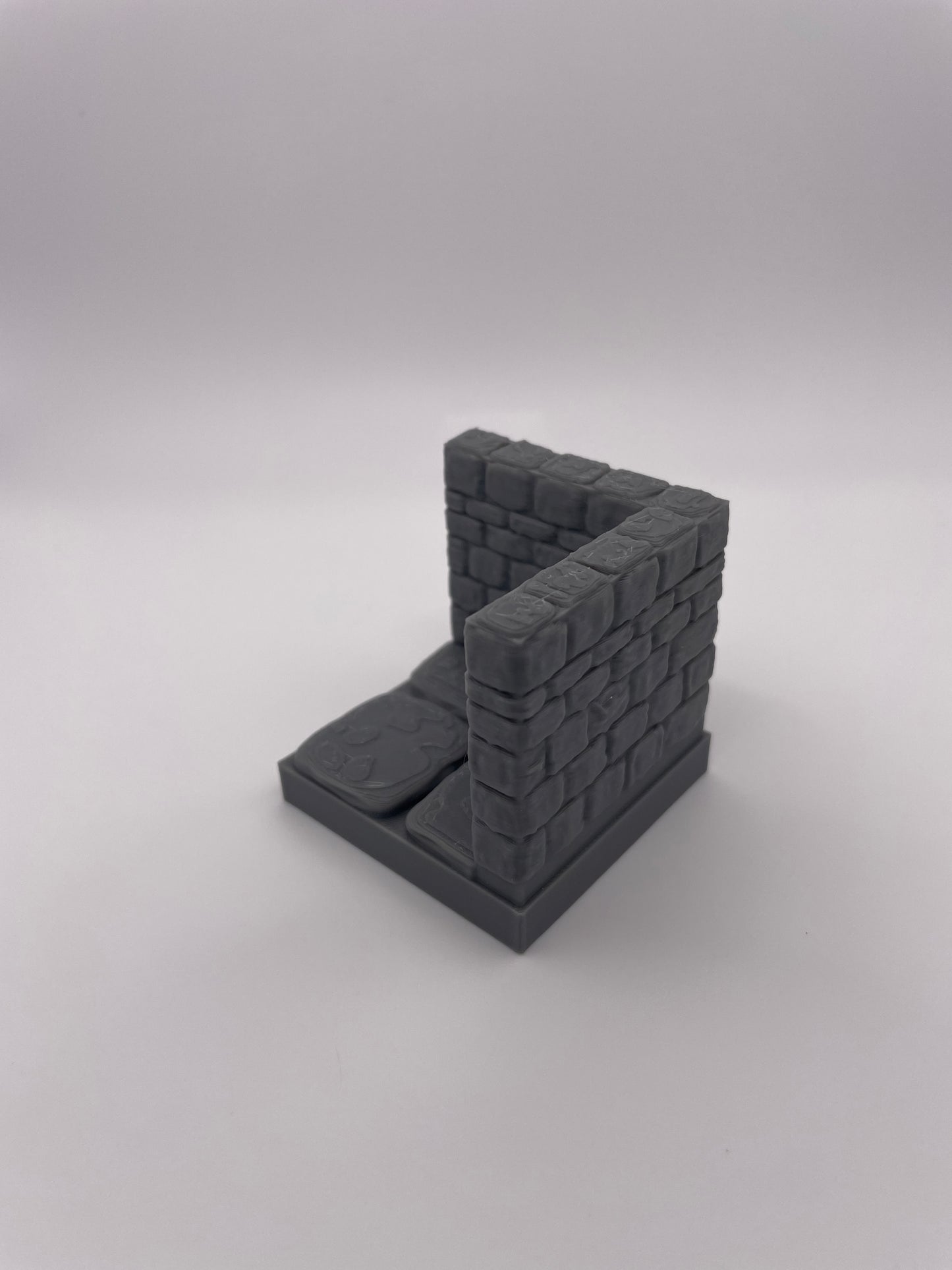 3D Printed Corner Wall on Tile for Tabletop Games