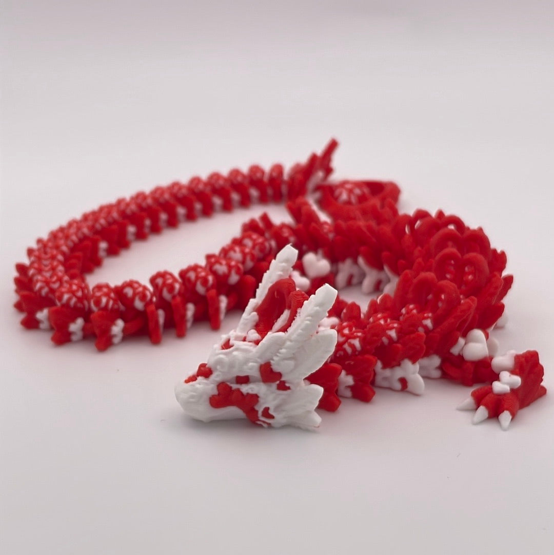 3D Printed Heart Dragon Figure (Light Edition)