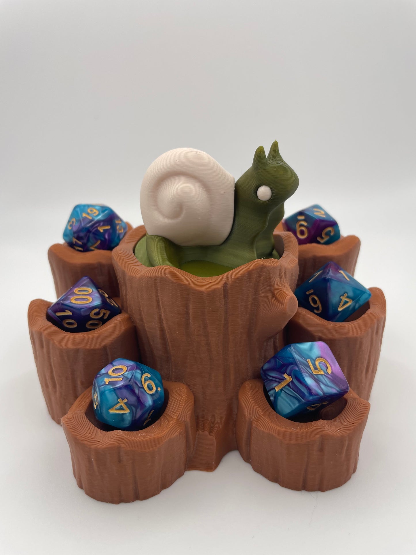 3D Printed Snail Dice Tower