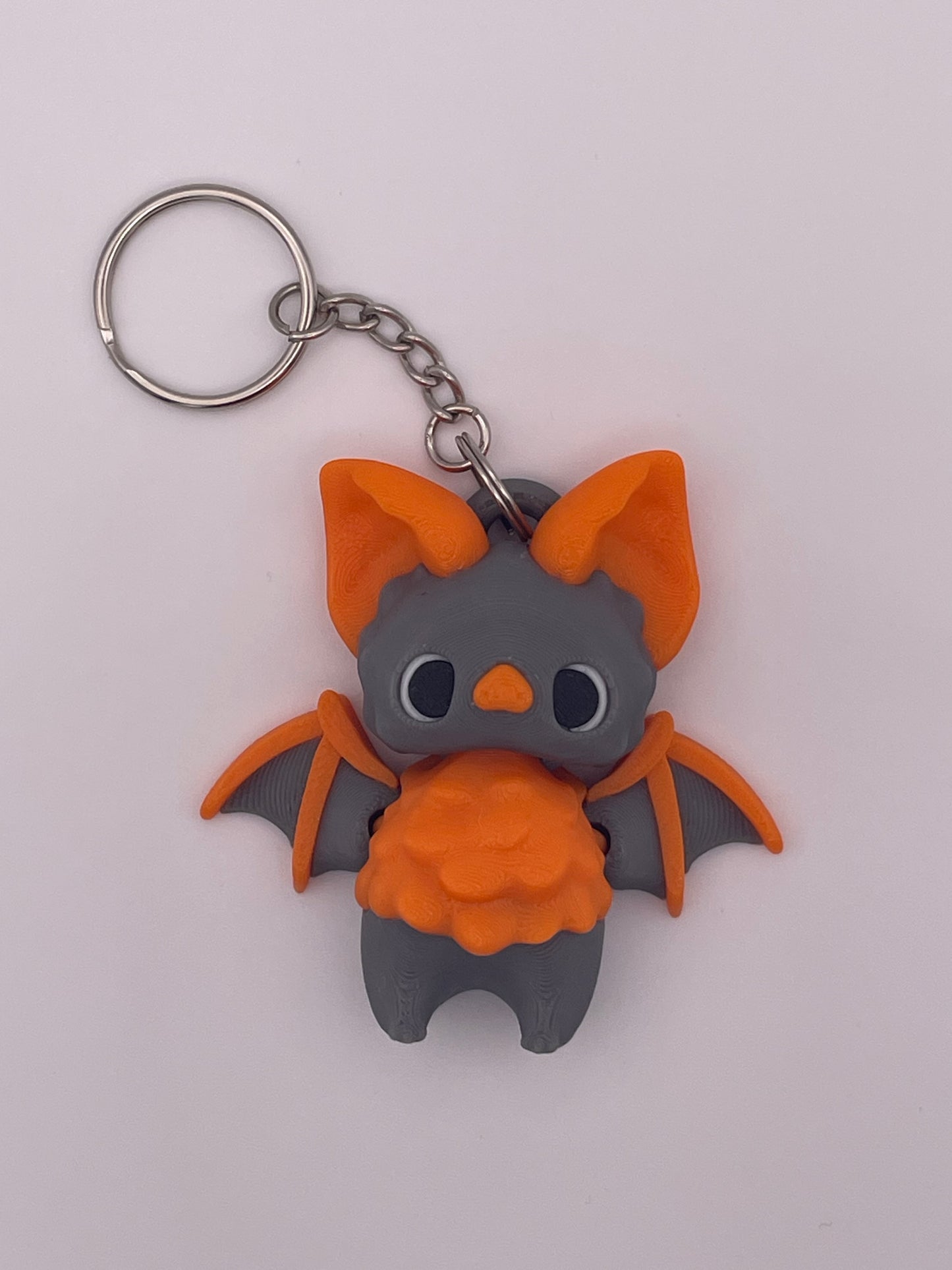 3D printed fully articulated Halloween bat decoration with keychain 2