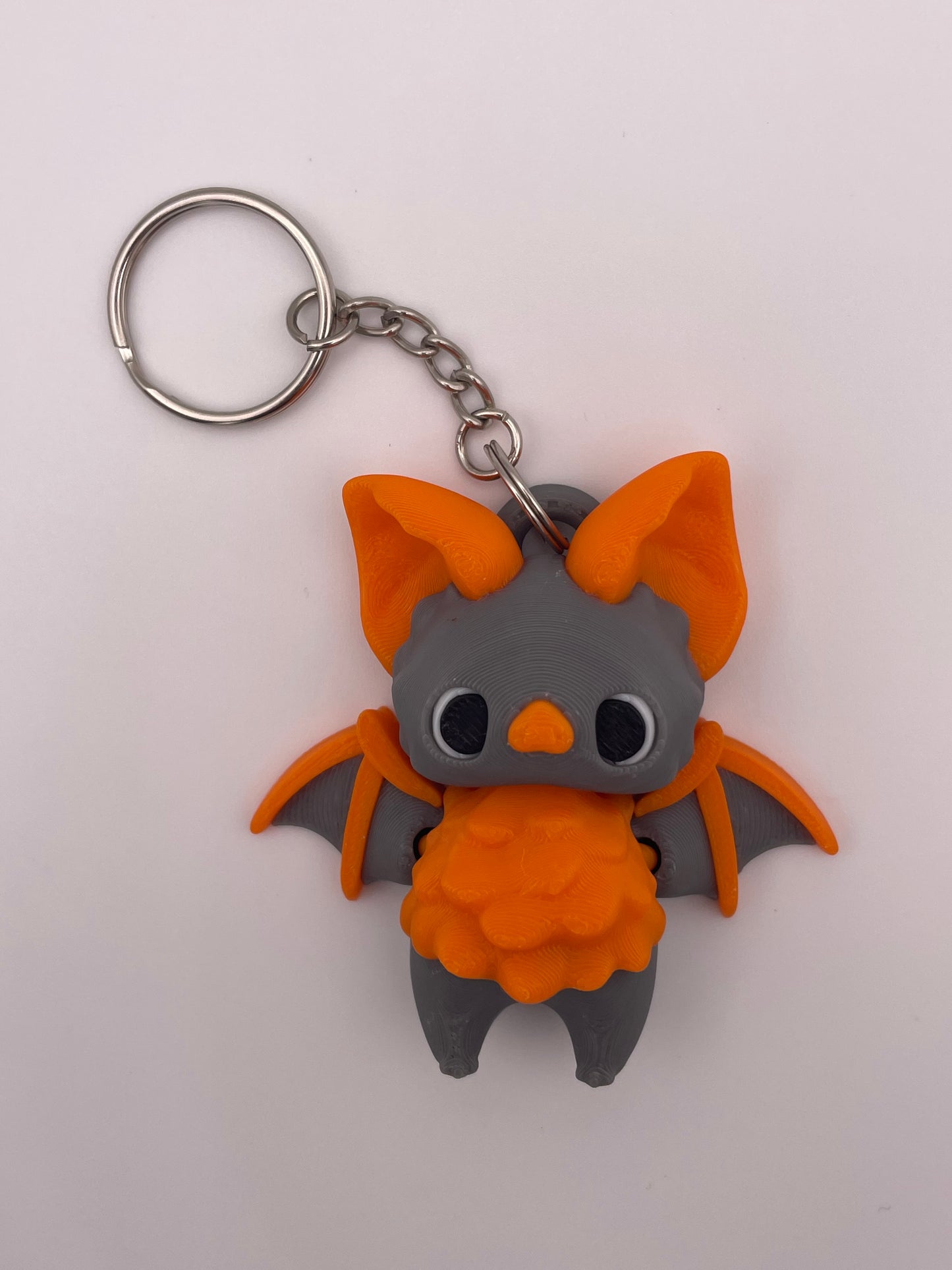 3D printed fully articulated Halloween bat decoration with keychain 3