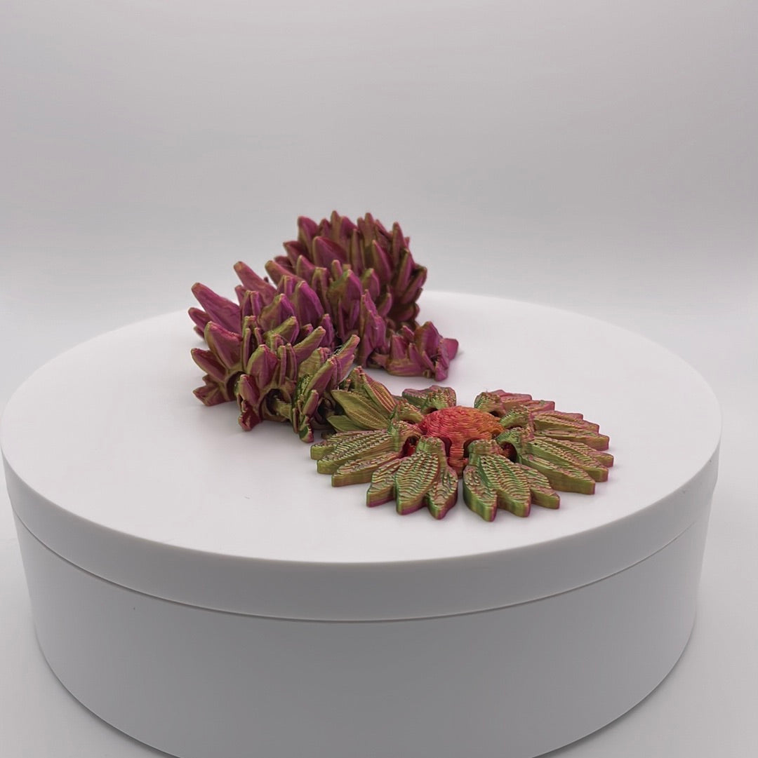 3D Printed Sunflower Dragon Figure
