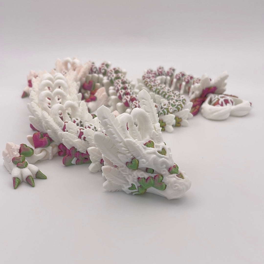 3D Printed Heart Dragon Figure (Light Edition)