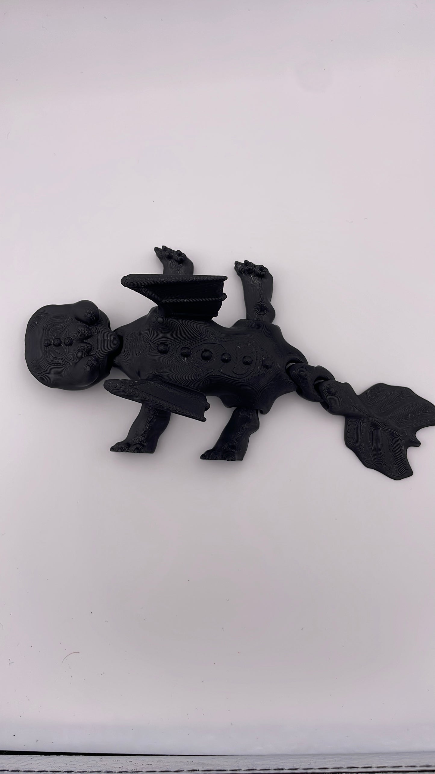 3D Printed Toothless Baby Black Dragon Figurine