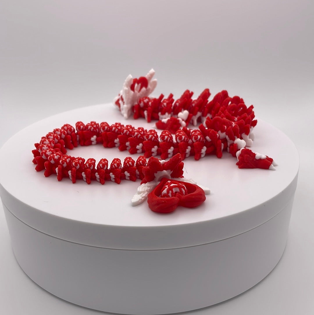 3D Printed Heart Dragon Figure (Light Edition)