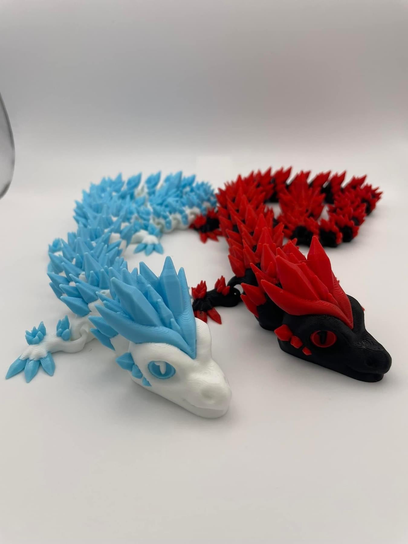 3D Printed Saber Crystal Dragon Figure