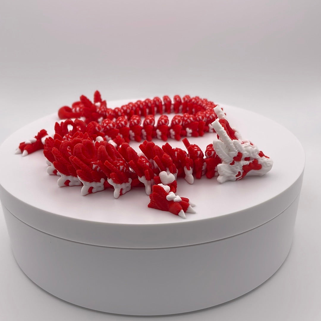 3D Printed Heart Dragon Figure (Light Edition)