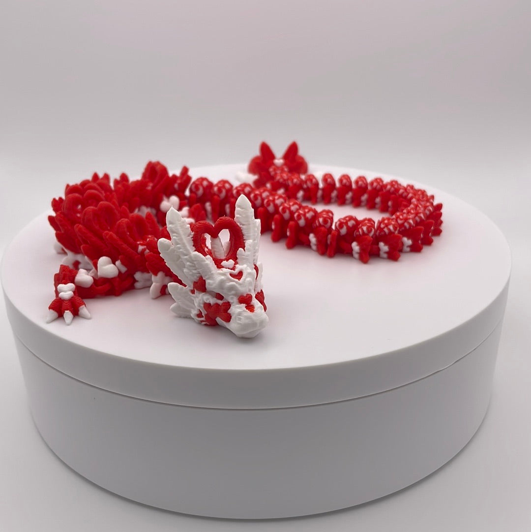 3D Printed Heart Dragon Figure (Light Edition)