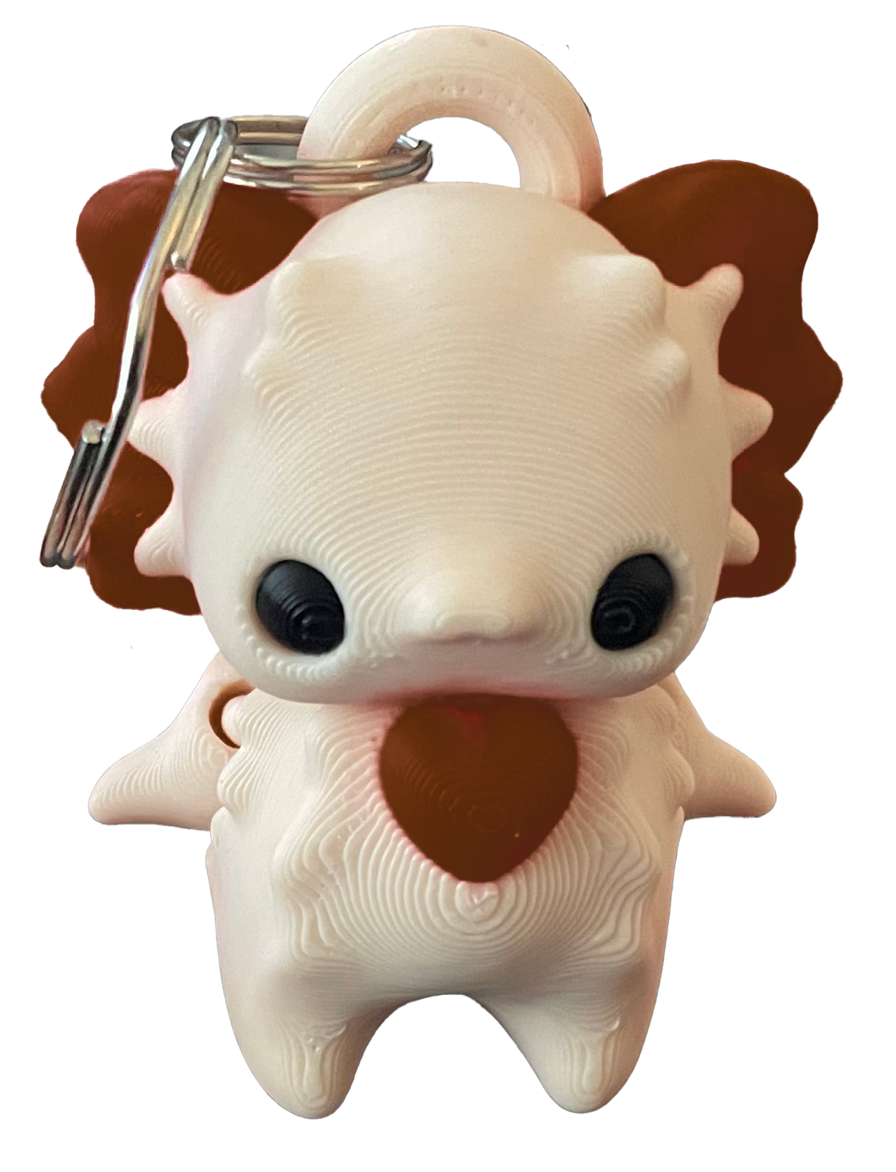 3D Printed Axolotl Keychain Accessory