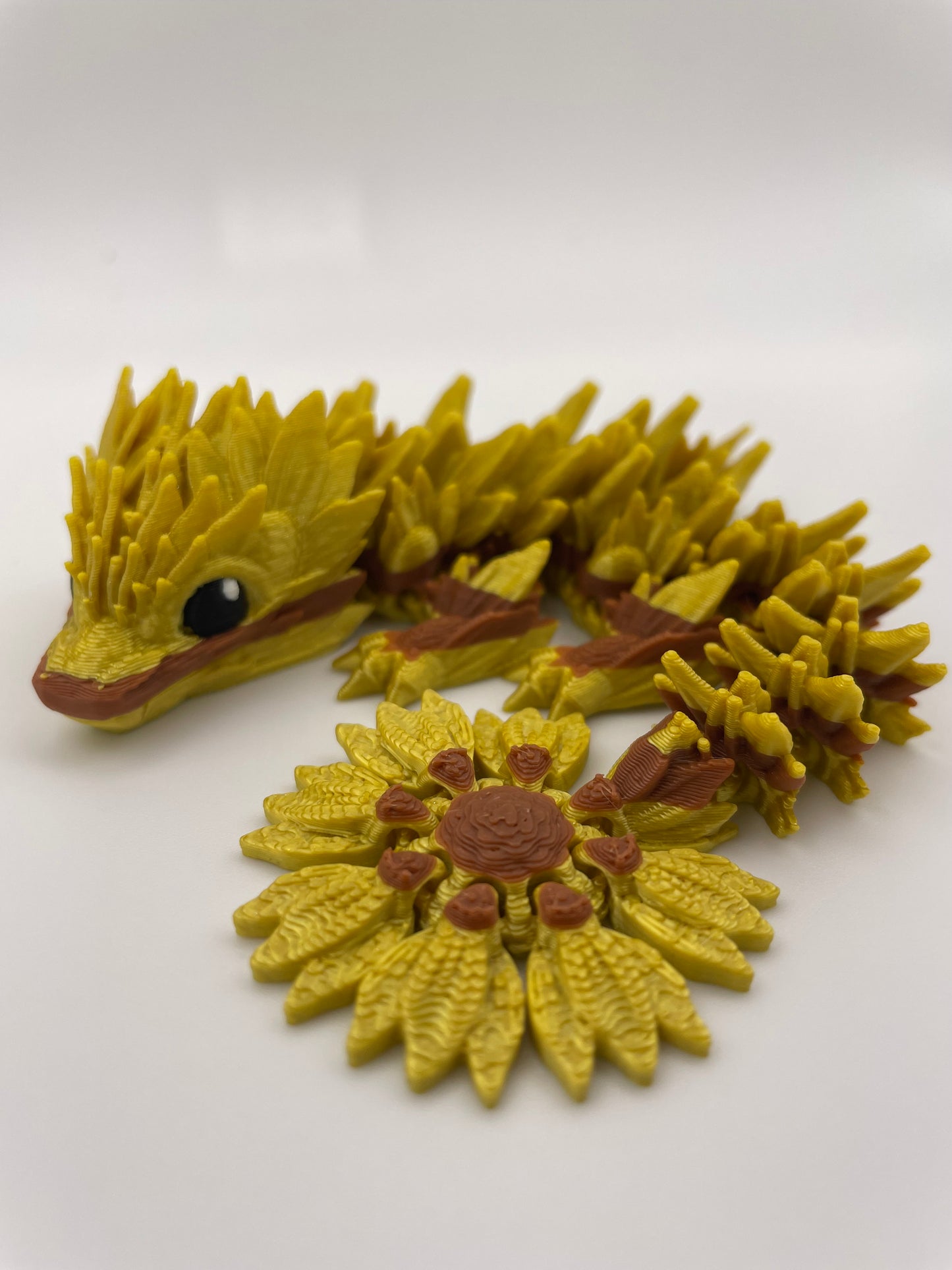 3D Printed Sunflower Dragon Figure