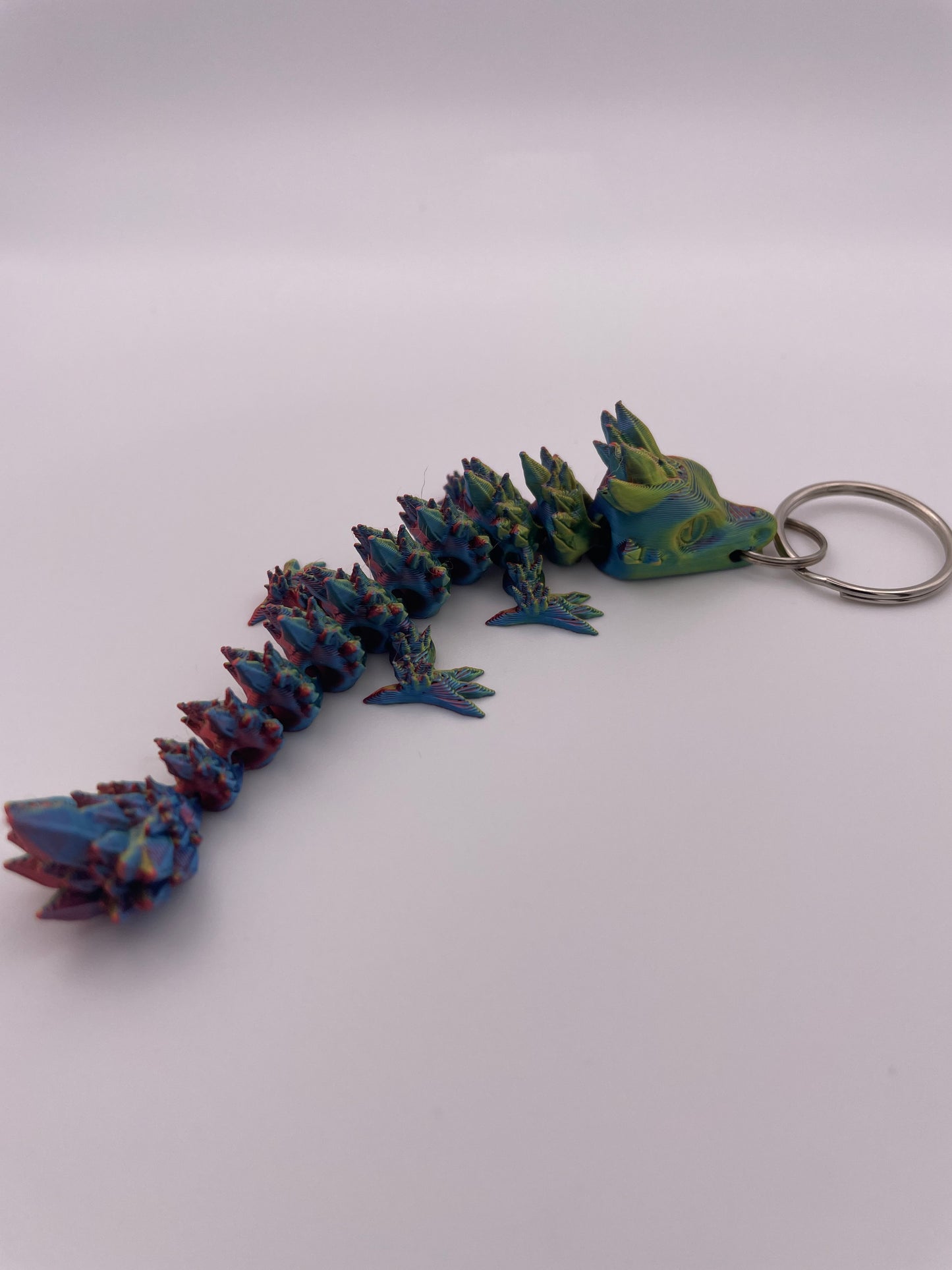 3D Printed Dragon Keychains (Fire & Mystic Colors)
