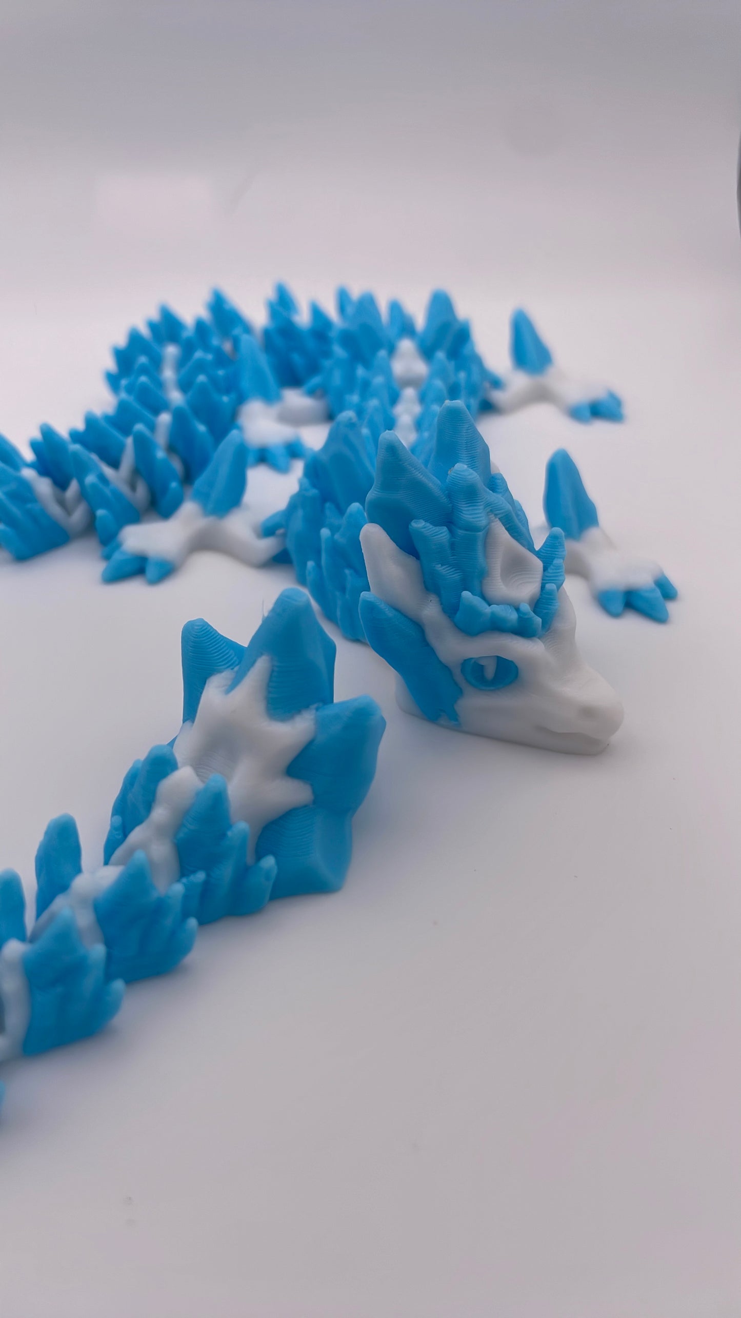 3D Printed Ice Dragon (Long Body)