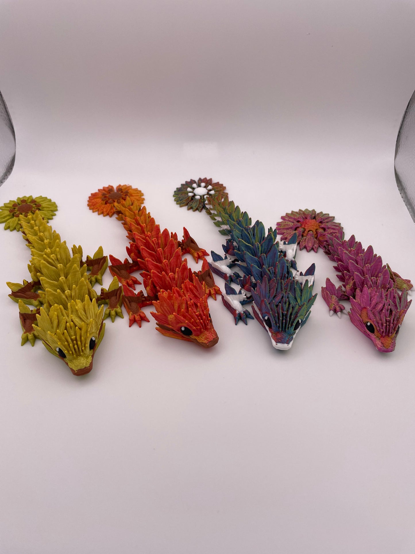 3D Printed Sunflower Dragon Figure