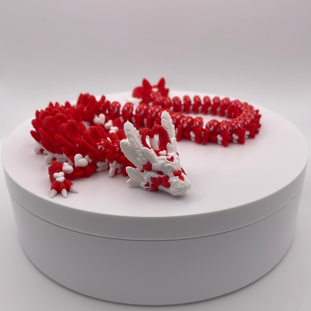 3D Printed Heart Dragon Figure (Light Edition)