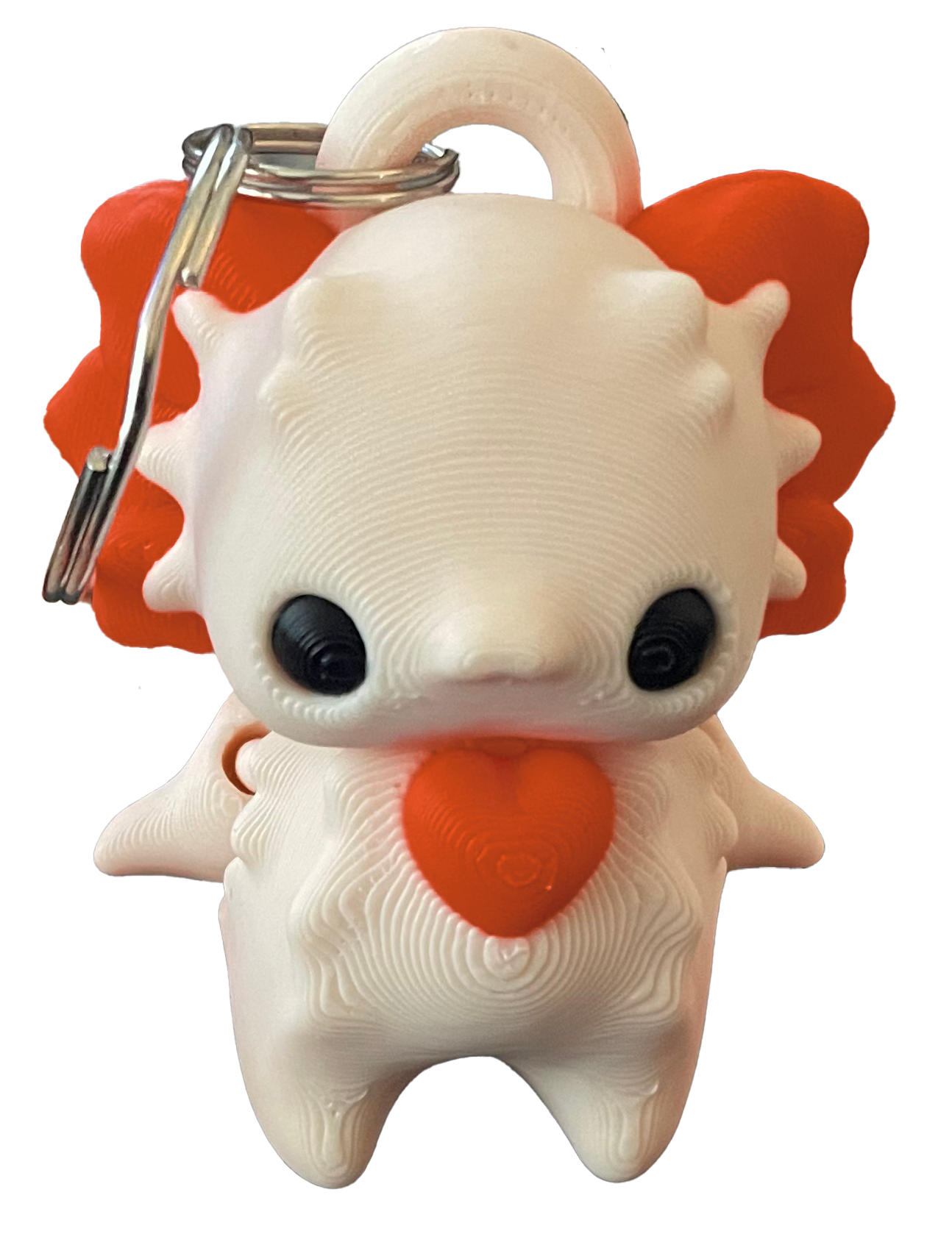 3D Printed Axolotl Keychain Accessory