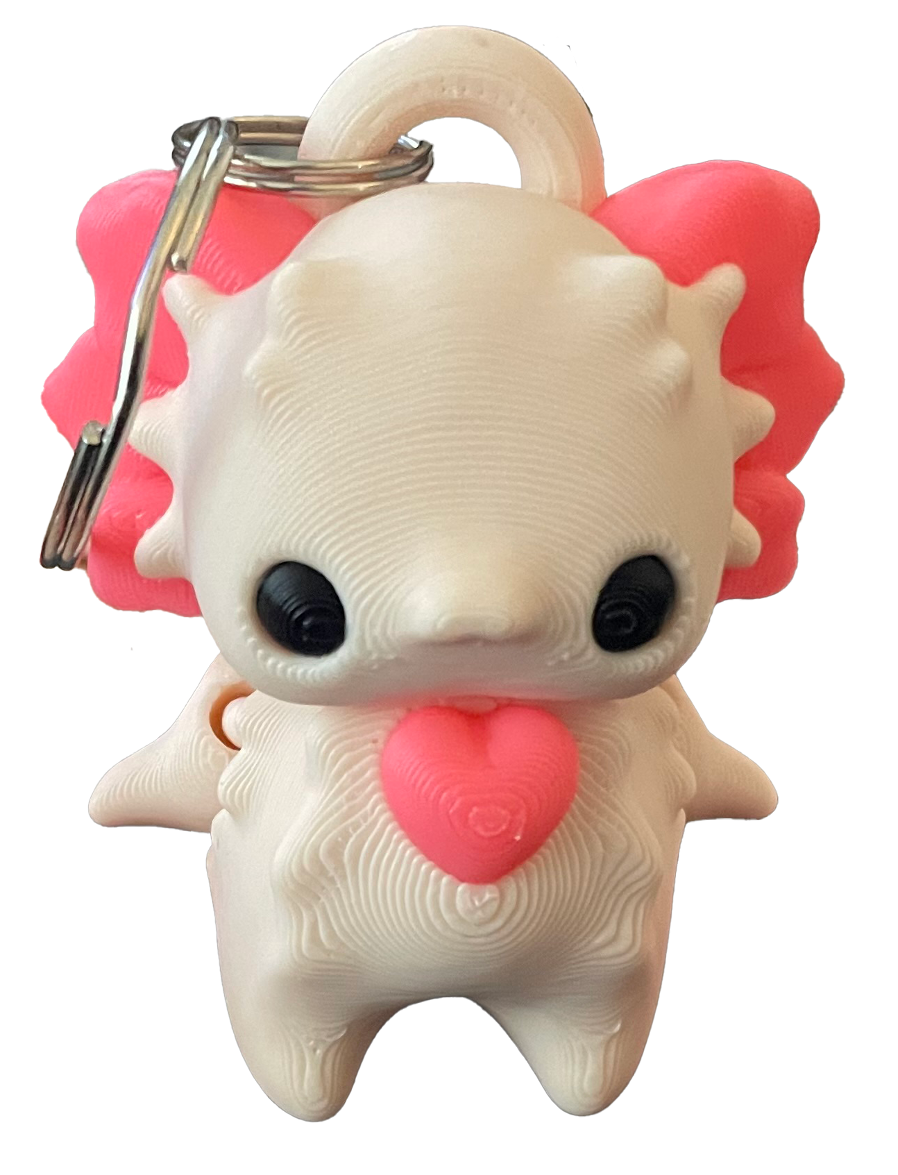 3D Printed Axolotl Keychain Accessory