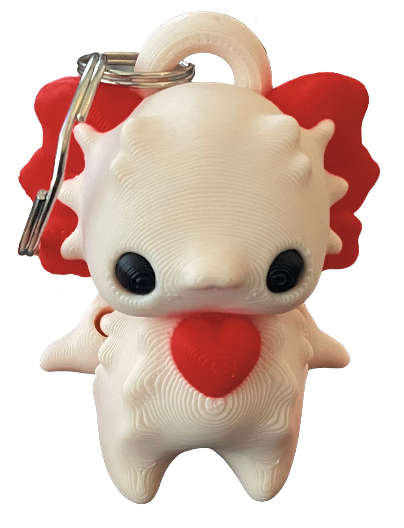 3D Printed Axolotl Keychain Accessory